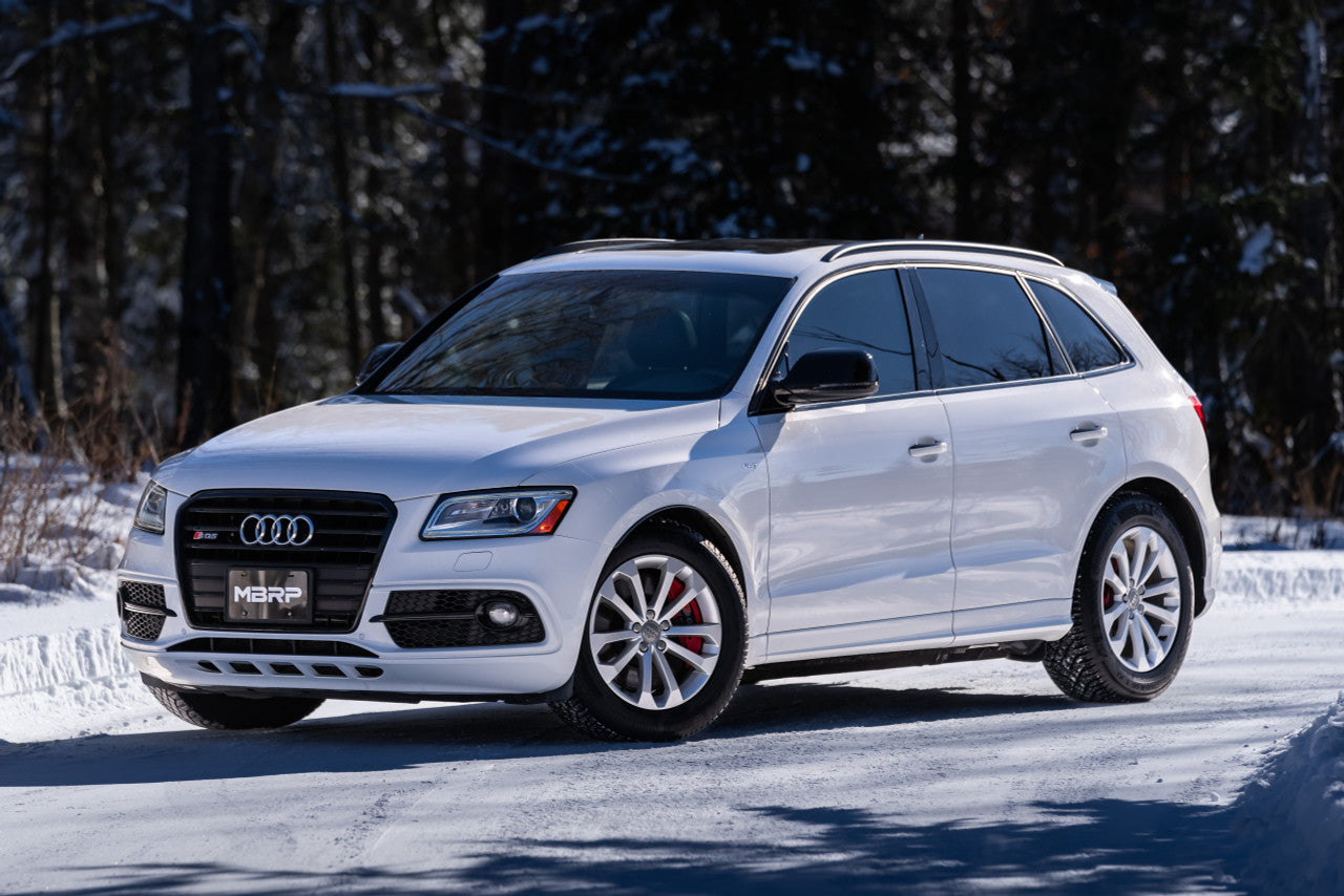 MBRP 2.5" Axle-Back, 2014-2017 Audi SQ5, 3.0T, T304 Stainless Steel, Dual Rear Exit w/ Quad Carbon Fiber Tips MBRP