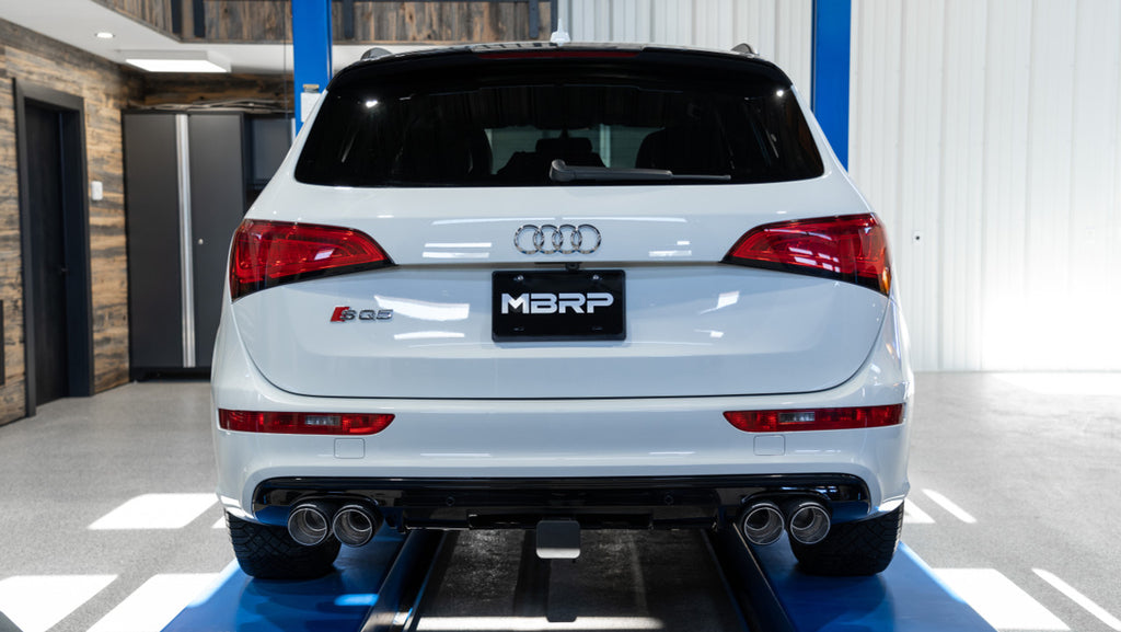 MBRP 2.5" Axle-Back, 2014-2017 Audi SQ5, 3.0T, T304 Stainless Steel, Dual Rear Exit w/ Quad Carbon Fiber Tips