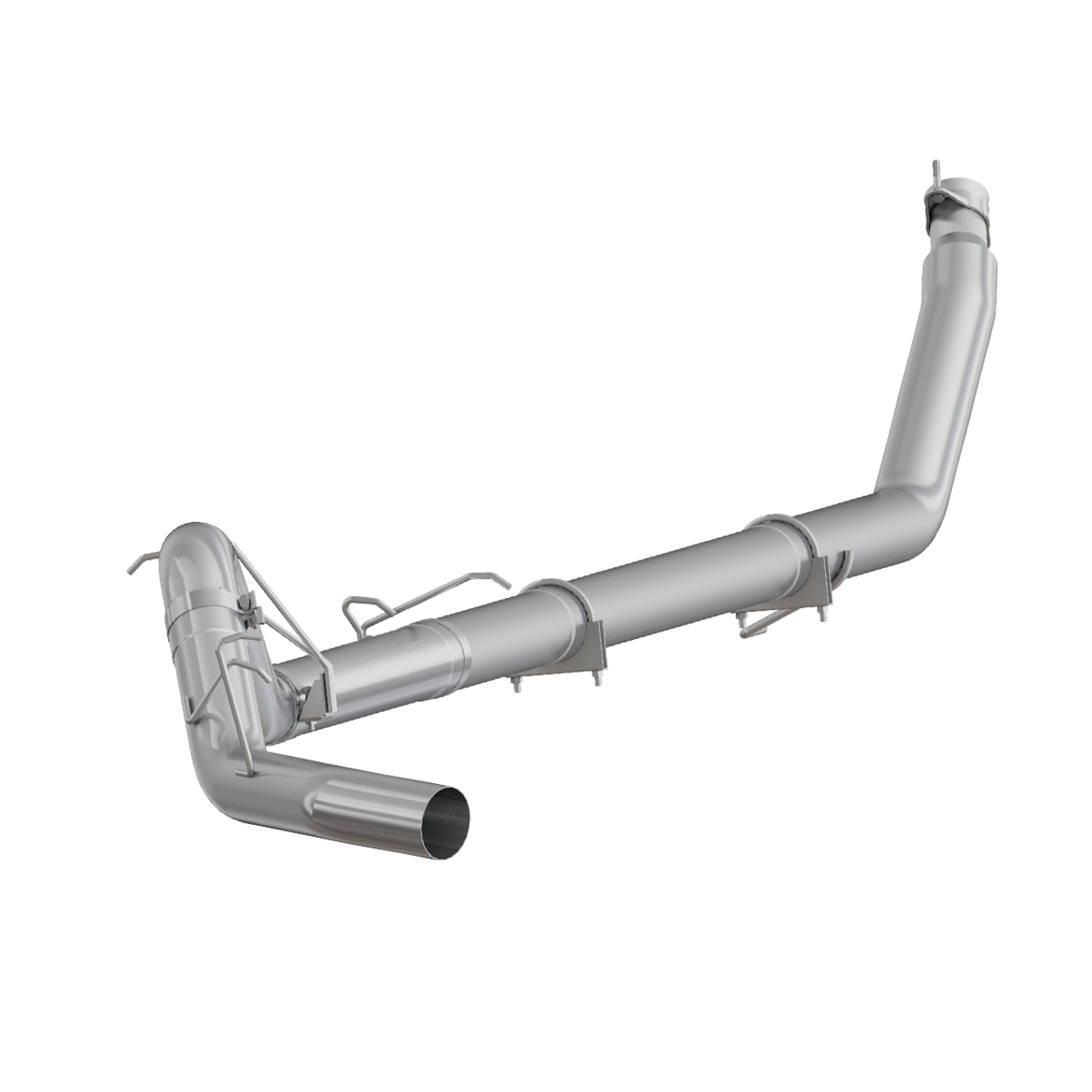 MBRP 4" Turbo Back, Single, No Muffler, T409, 1994-2002 2500/3500 Cummins MBRP