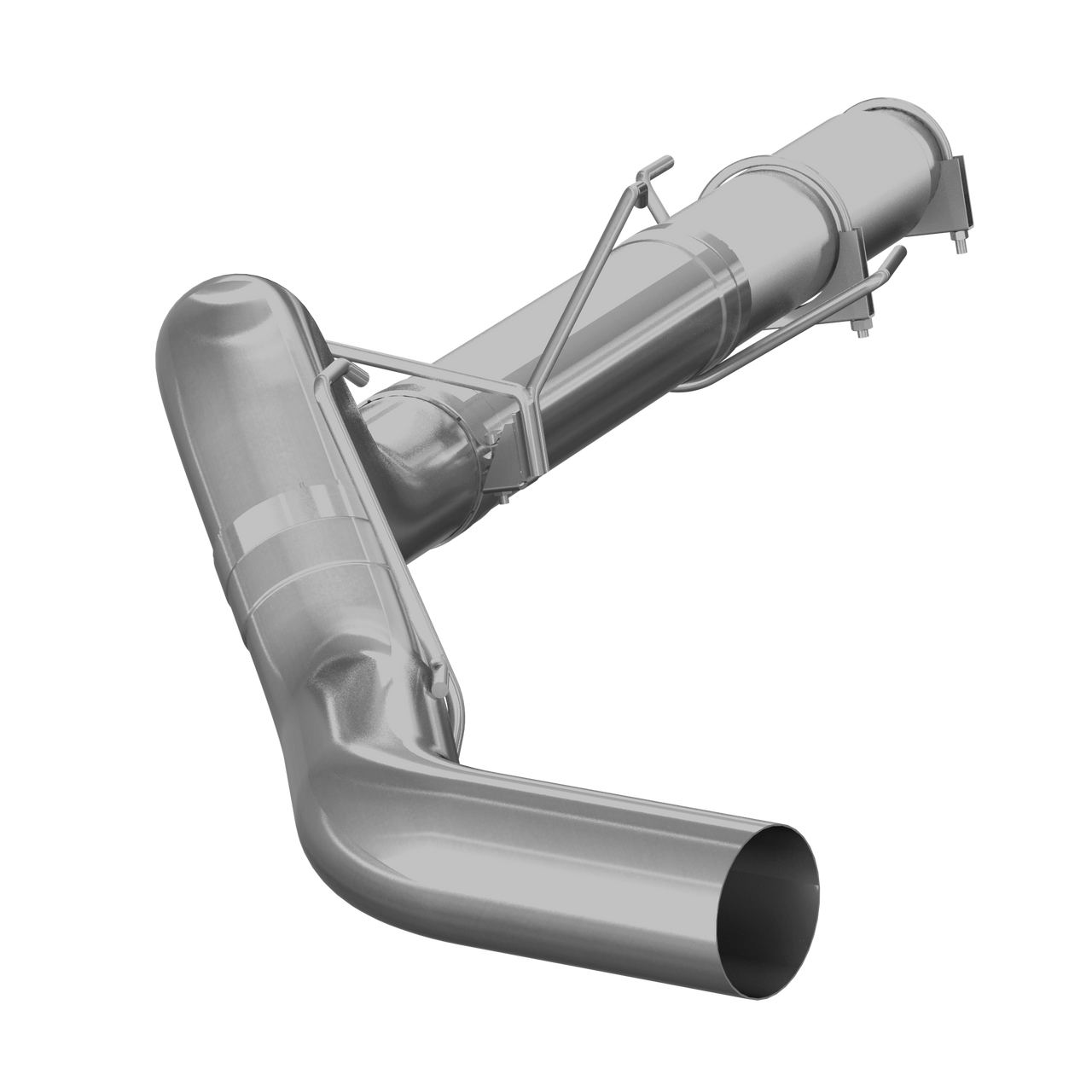 MBRP S61180PLM 5-Inch Cat-Back Exhaust for 2004-2007 Dodge Ram 2500/3500 with 5.9L Cummins Diesel – Race Profile, Aluminized Steel Construction