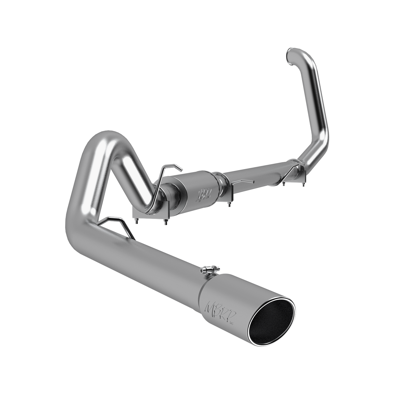 MBRP 4" Turbo Back, Single Side Exit, AL, Ford Excursion 7.3L 1999 - 2003 MBRP