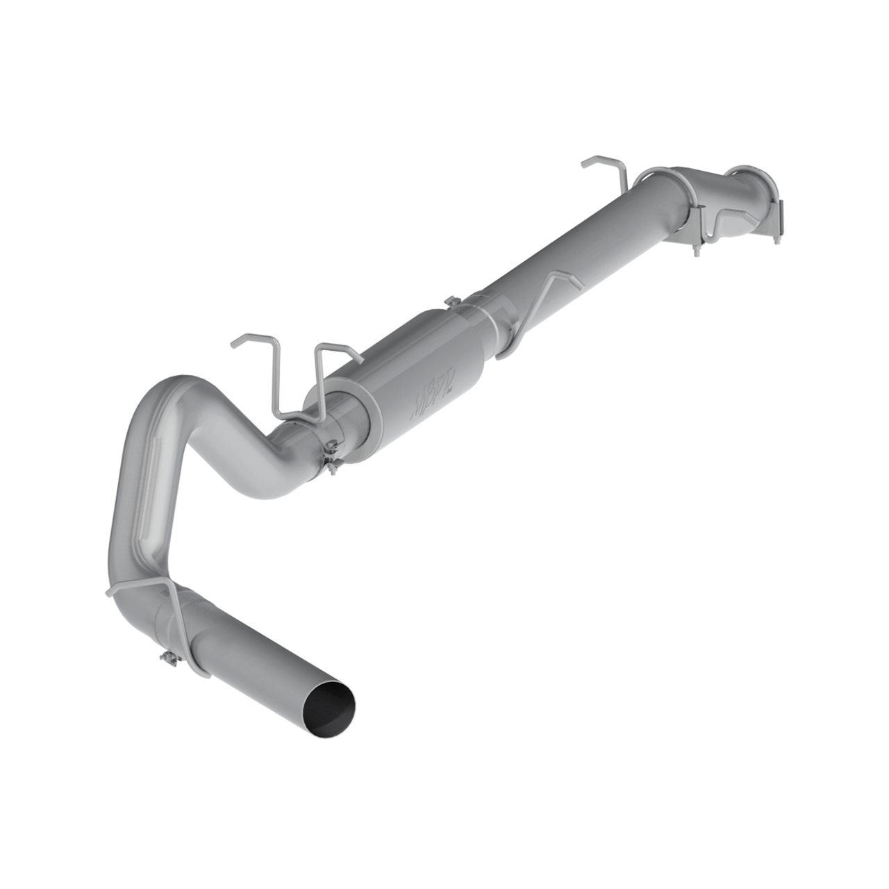 MBRP S6208P 4-Inch Cat-Back Exhaust for 2003-2007 Ford F-250/F-350, Street Profile, Aluminized Steel, Single Side Exit Design.