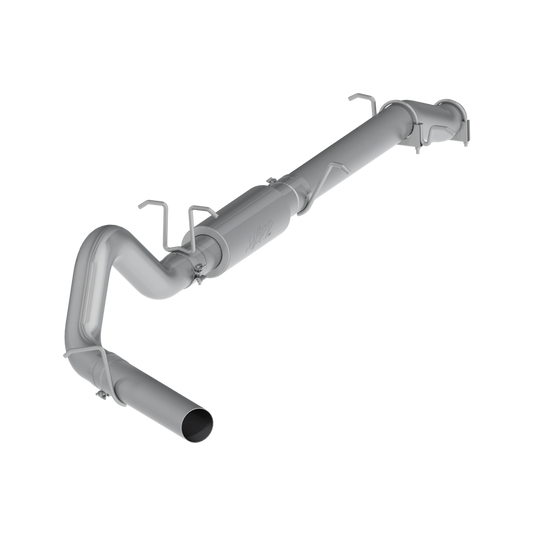 MBRP S6208P 4-Inch Cat-Back Exhaust for 2003-2007 Ford F-250/F-350, Street Profile, Aluminized Steel, Single Side Exit Design.