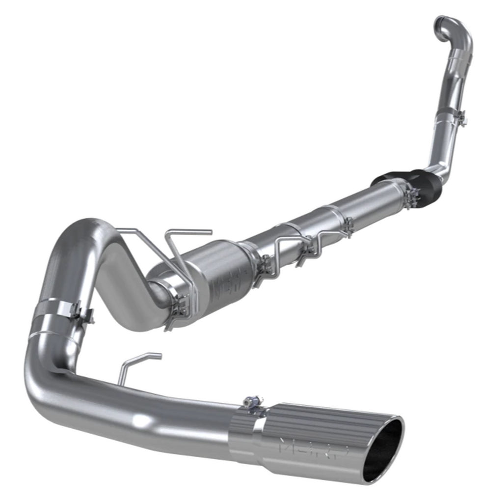 MBRP 4" Turbo Back, Single Side Exit, (Aluminized 3" downpipe), AL, Ford F-250/350 7.3L Powerstroke 1994 - 1997