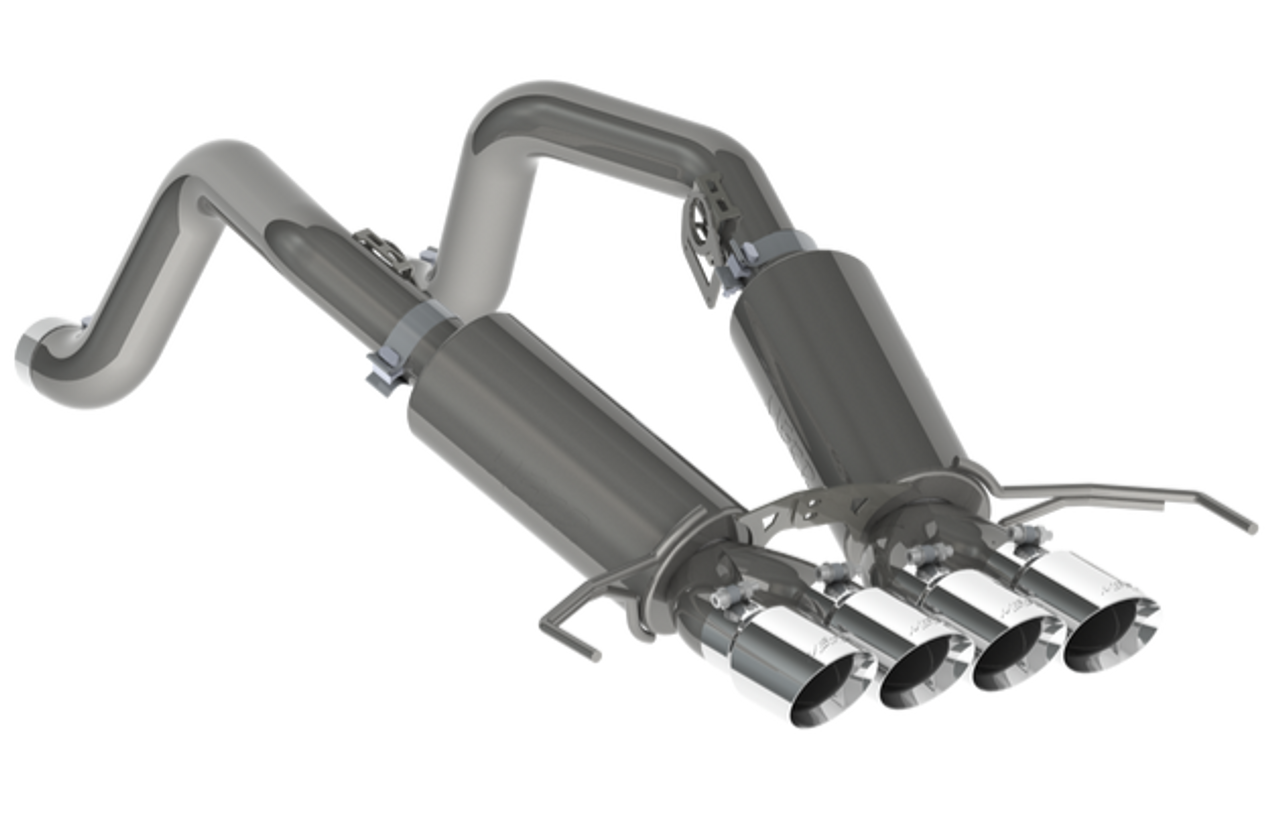 MBRP 3" Dual Muffler Axle Back, with Quad 4" Dual Wall Tips, T304, Chevy Corvette 2014 - 2019 MBRP