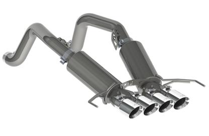 MBRP 3" Dual Muffler Axle Back, with Quad 4" Dual Wall Tips, T304, Chevy Corvette 2014 - 2019 MBRP