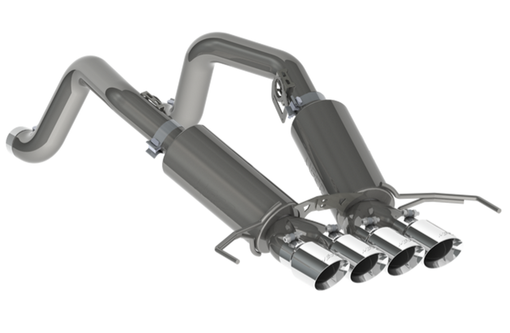 MBRP 3" Dual Muffler Axle Back, with Quad 4" Dual Wall Tips, T304, Chevy Corvette 2014 - 2019