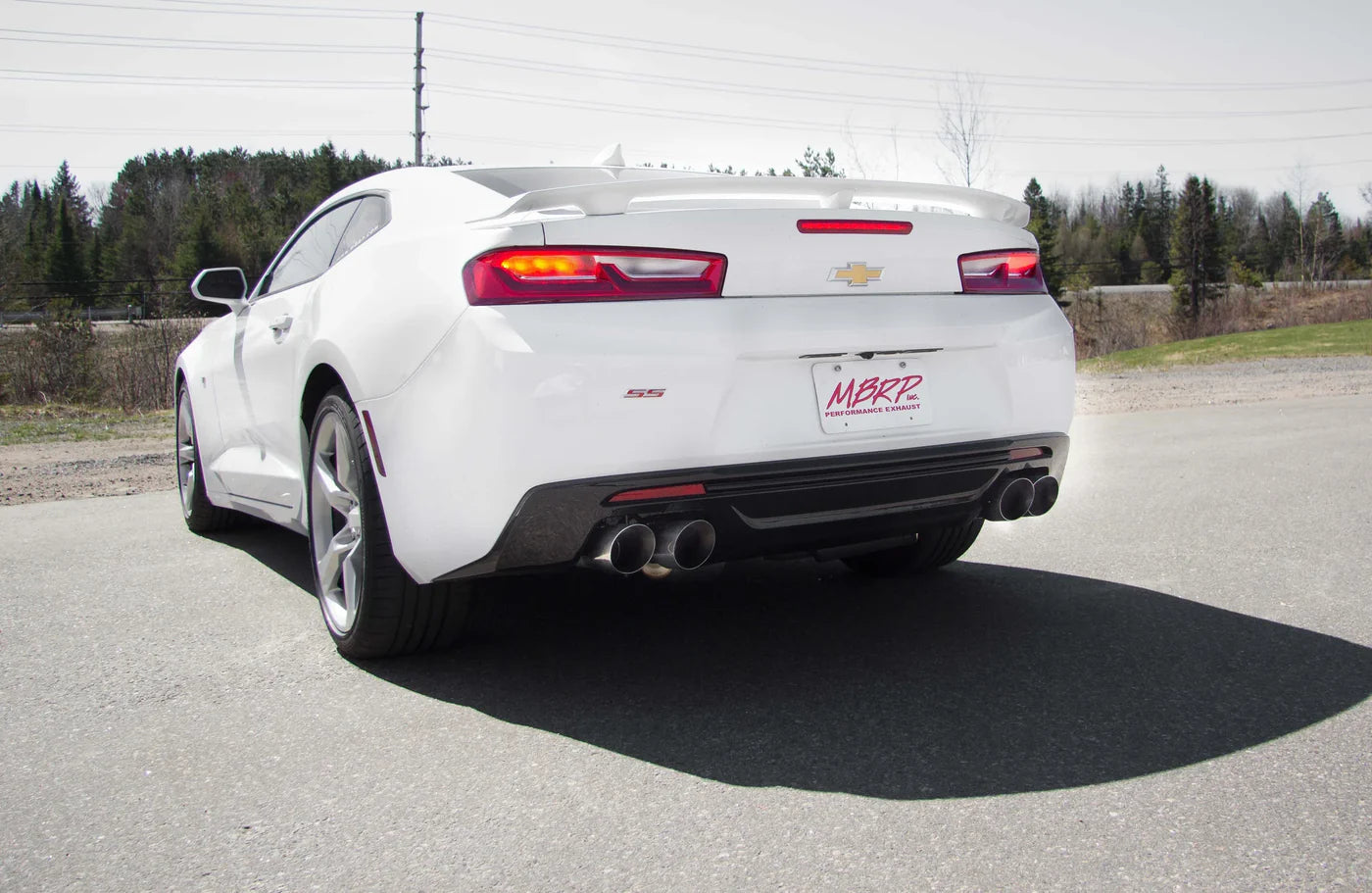 MBRP S7036BLK 3" ARMOR BLK Axle-Back Exhaust – Race Profile | 2016–2024 Camaro SS & ZL1