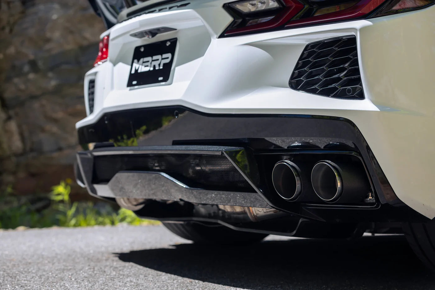 MBRP S70413CF 3" ARMOR Pro Cat-Back Exhaust – Active Profile | 2020–2026 Corvette C8