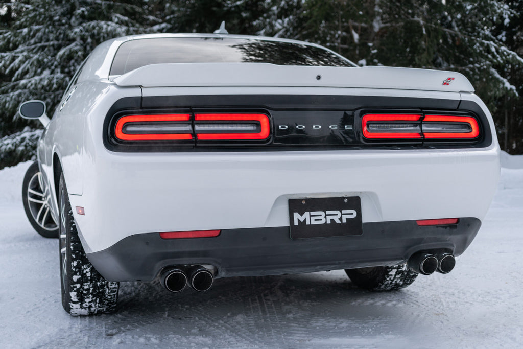 MBRP 2015-2023 Dodge Challenger V6 2.5in Cat-Back Quad Rear Exit Exhaust S71113CF MBRP