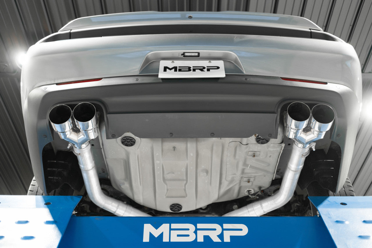 MBRP 2015-2016 Dodge Challenger 3-INCH CAT-BACK EXHAUST QUAD REAR EXIT, RACE PROFILE MBRP