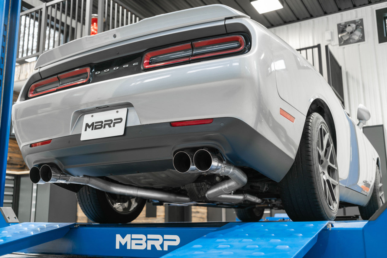 MBRP 2015-2016 Dodge Challenger 3-INCH CAT-BACK EXHAUST QUAD REAR EXIT, RACE PROFILE MBRP