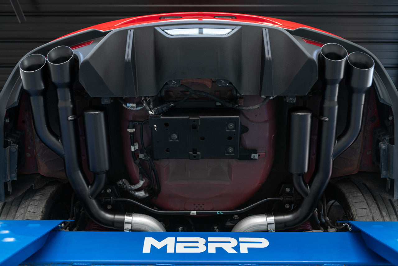 MBRP 2018-2023 Ford Mustang 5.0L GT 3in Cat-Back Exhaust Race Profile Quad Rear Exit - S7207AL MBRP