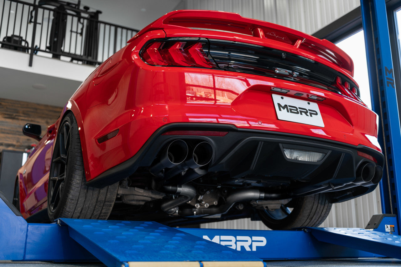 MBRP 2018-2023 Ford Mustang 5.0L GT 3in Cat-Back Exhaust Race Profile Quad Rear Exit - S7207AL MBRP