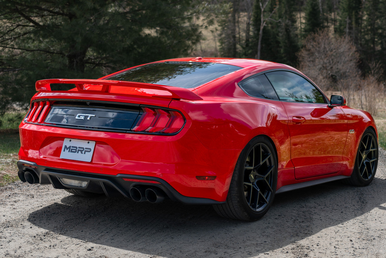 MBRP 2018-2023 Ford Mustang 5.0L GT 3in Cat-Back Exhaust Race Profile Quad Rear Exit - S7207AL MBRP