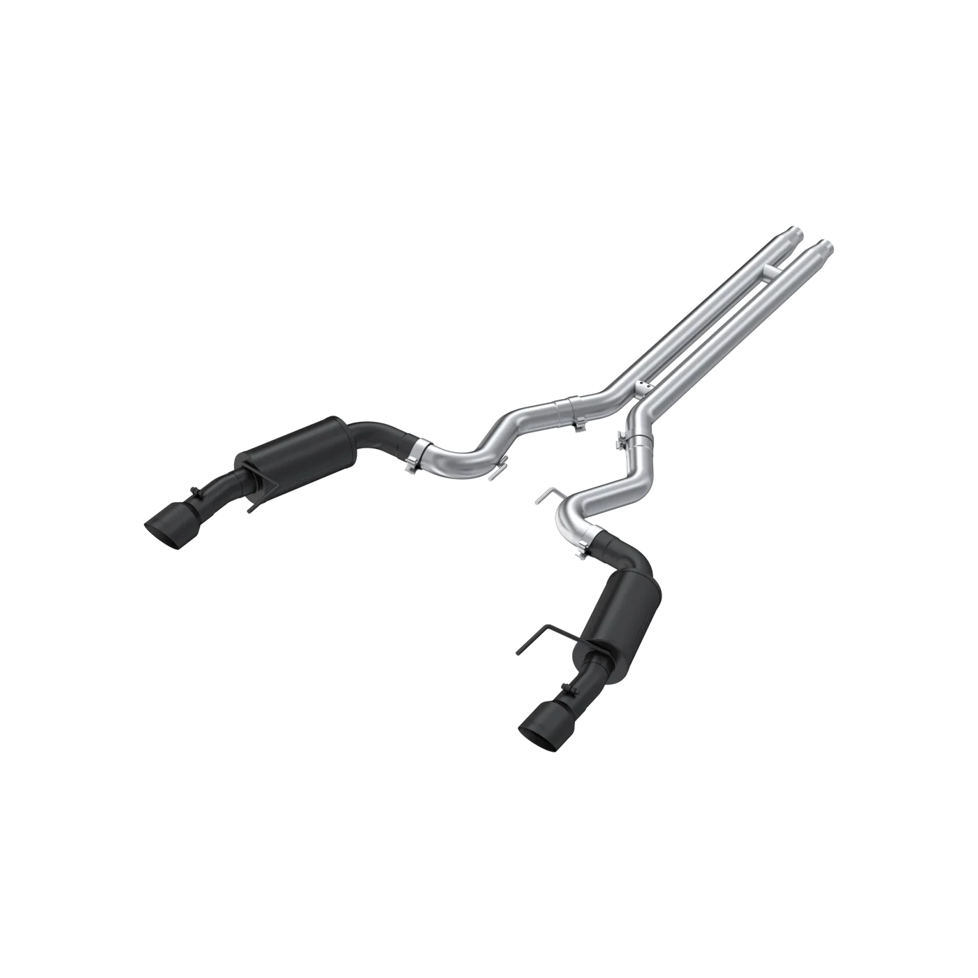 MBRP S7239BLK – ARMOR BLK Cat-Back Exhaust for 2015–2017 Ford Mustang GT Convertible (Street Profile, Black Dual Wall Tips)