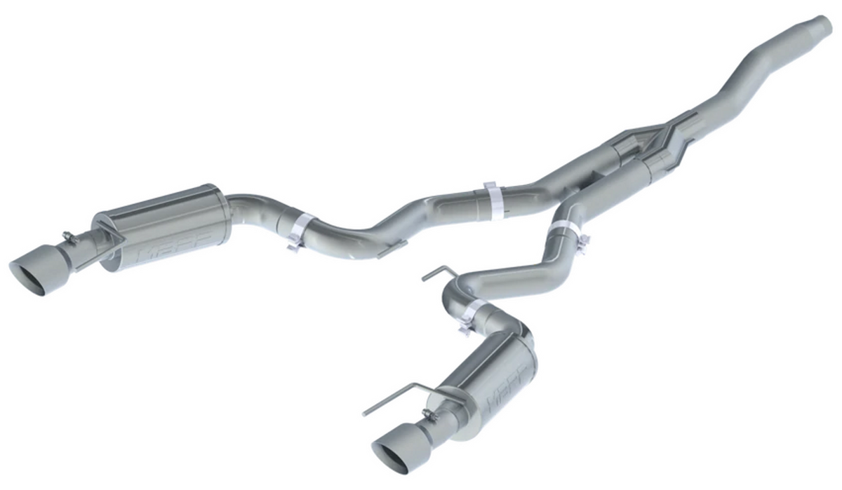 MBRP 3" Cat Back, Dual Split Rear, Street Version, 4.5" tips, T409, Ford Mustang 2.3 EcoBoost - not convertible 2015 - 2023