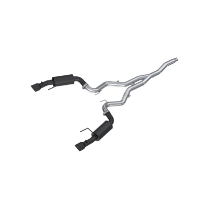 MBRP S7274BLK – ARMOR BLK Cat-Back Exhaust for 2015–2026 Ford Mustang EcoBoost 2.3L (Street Profile, Black Dual Wall Tips)