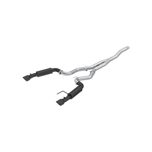 MBRP S7275BLK – ARMOR BLK Cat-Back Exhaust for 2015–2026 Ford Mustang EcoBoost 2.3L (Race Profile, Black Dual Wall Tips)