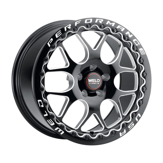 Weld Solana Beadlock 18x10 / 5x114.3 BP / ET0 / 78.1mm Bore - Gloss Black MIL DIA Wheel