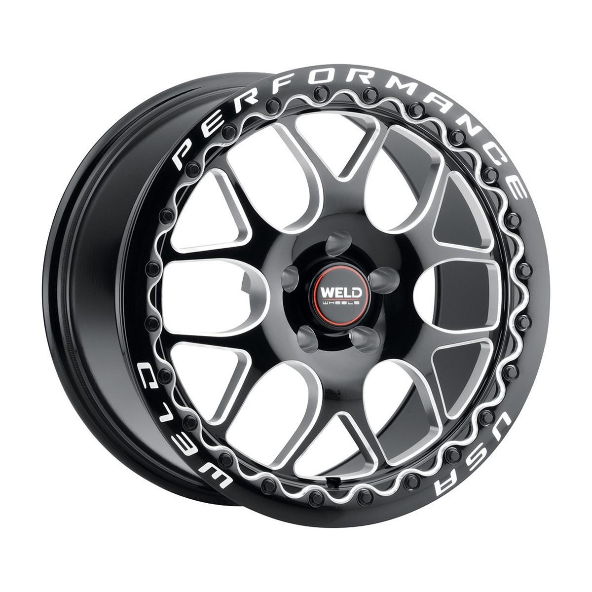 Weld Solana Beadlock 18x10 / 5x114.3 BP / ET28 / 78.1mm Bore - Gloss Black MIL DIA Wheel