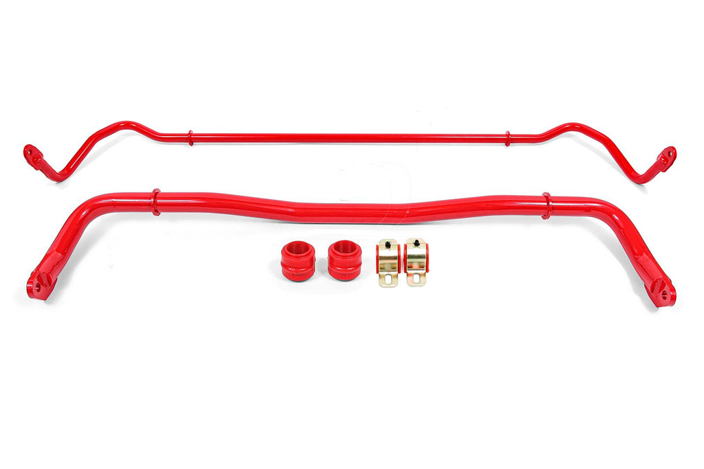 BMR 08-20 Dodge Challenger Front/Rear Sway Bar Kit w/ Bushings - Black Hammertone SB110