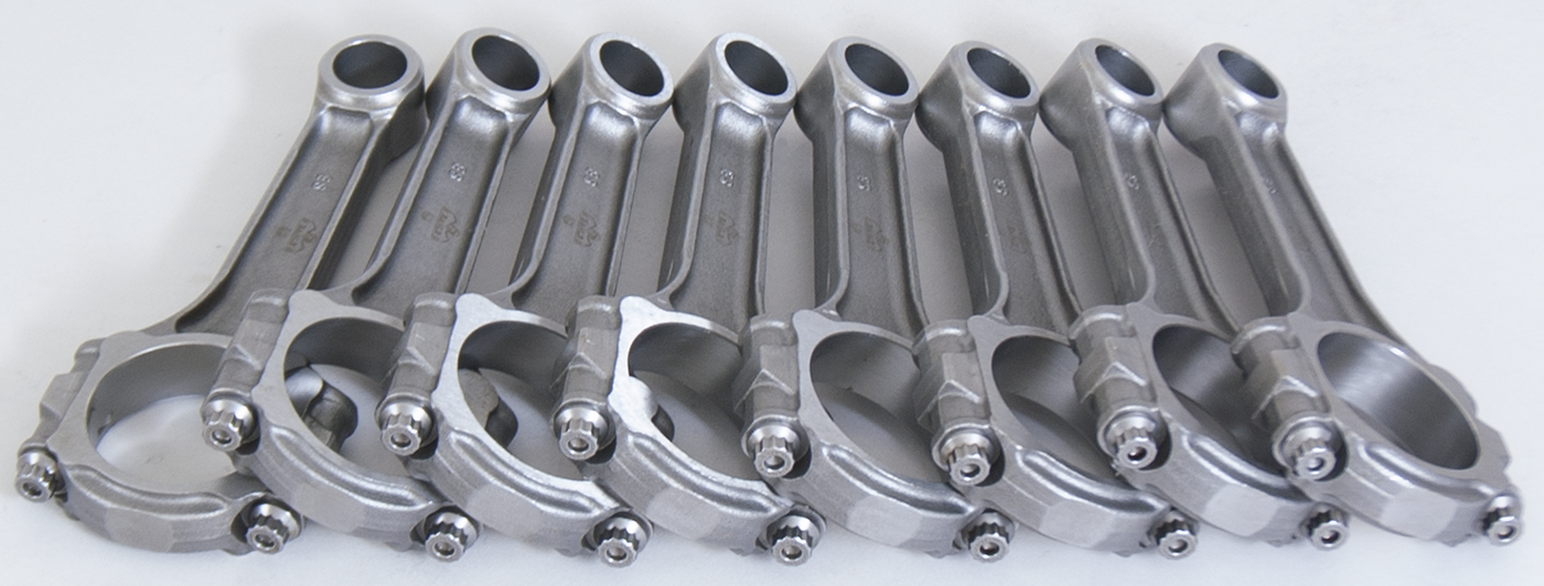 Eagle Pontiac 6.625in 5140 Steel 7/16in ARP2000 Bolts I-Beam Connecting Rods - Set of 8