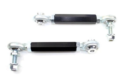 SPL Parts adjustable rear sway bar endlinks for BMW E8X and E9X models, featuring high-load FK bearings and preload-free adjustment for aftermarket rear sway bars