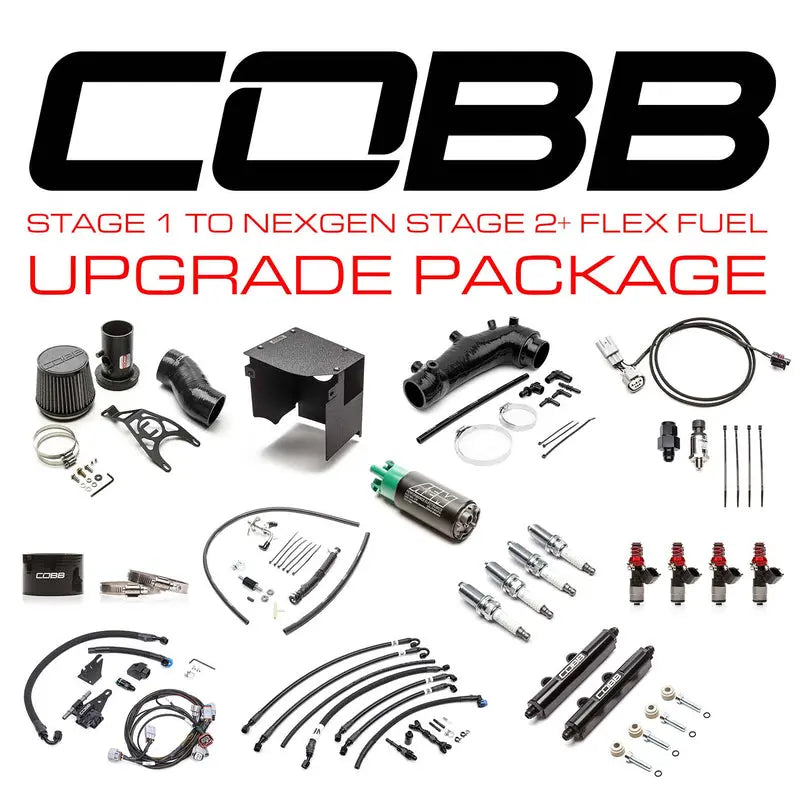 COBB 08-14 Subaru STI Stg 1 to NexGen Stg 2+ Flex Fuel Power Package - Black SUB003NG2S1FF-S1-UP-BK COBB