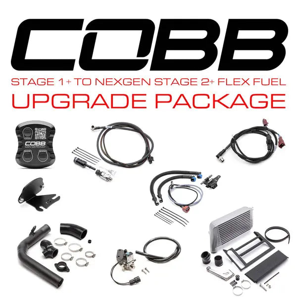 COBB 18-21 Subaru WRX NexGen Stage 2 + CAN Flex Fuel Redline Carbon Fiber Power Package - Silver SUB004NG2W-SL2FF-RED