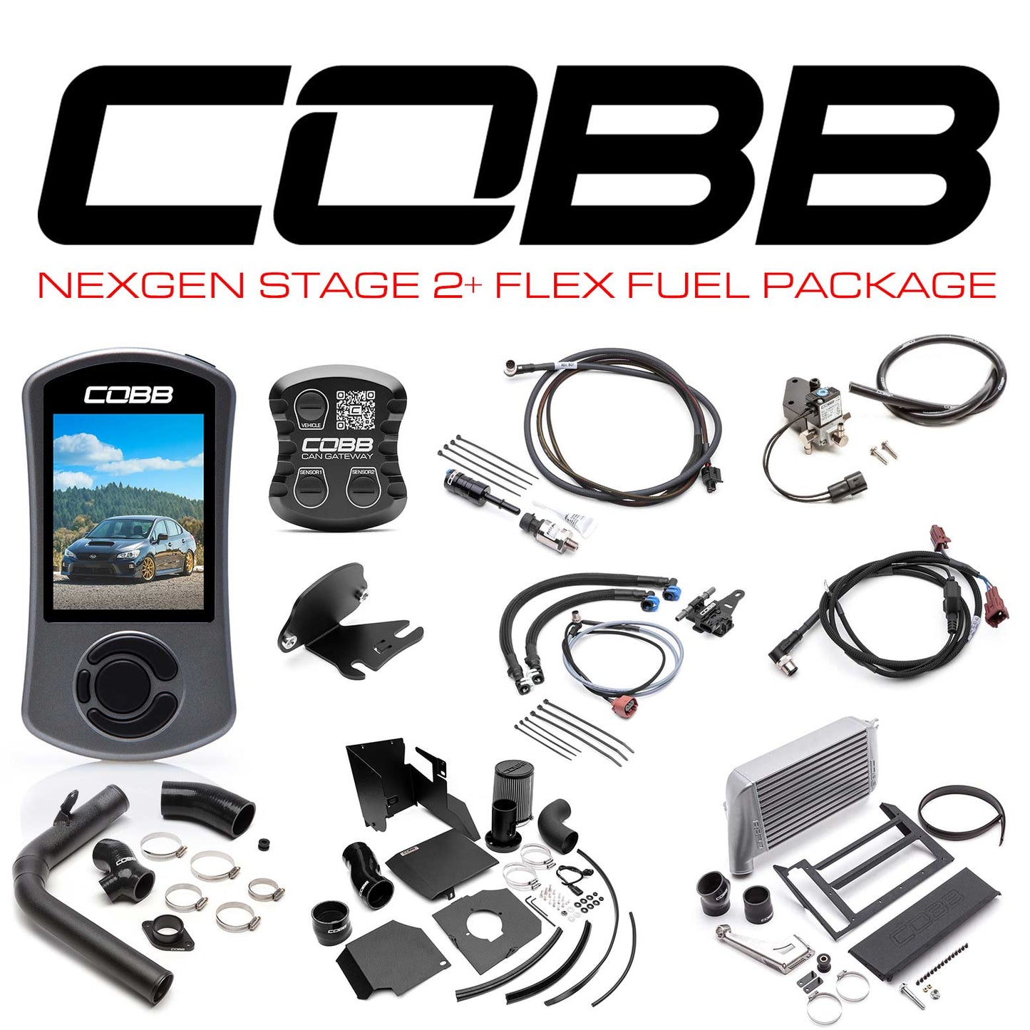 COBB 18-21 Subaru WRX NexGen Stage 2 + CAN Flex Fuel Power Package (SF Intake) - Silver SUB004NG2W2-SL2FF