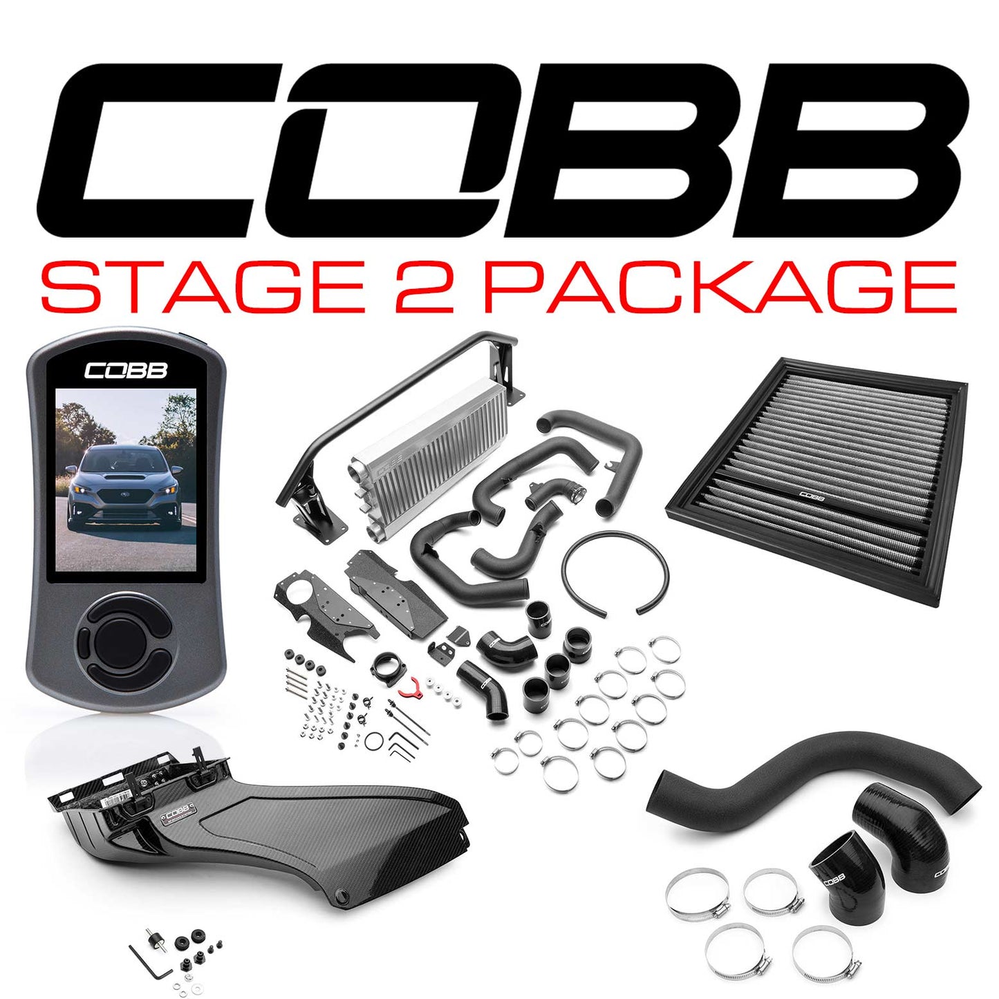 Cobb 2022+ Subaru WRX Stage 2 Power Package w/Silver FMIC - SUB0060020-SL-FMIC