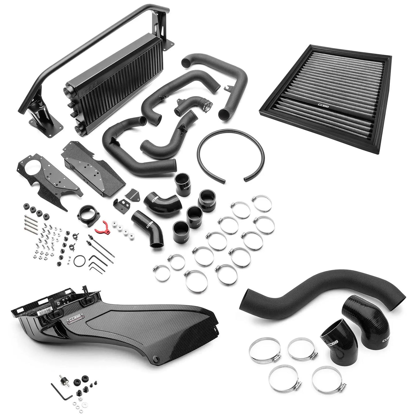 COBB 2022+ Subaru WRX FMIC + Redline Intake Package - Black SUB006FMICRED-BK COBB
