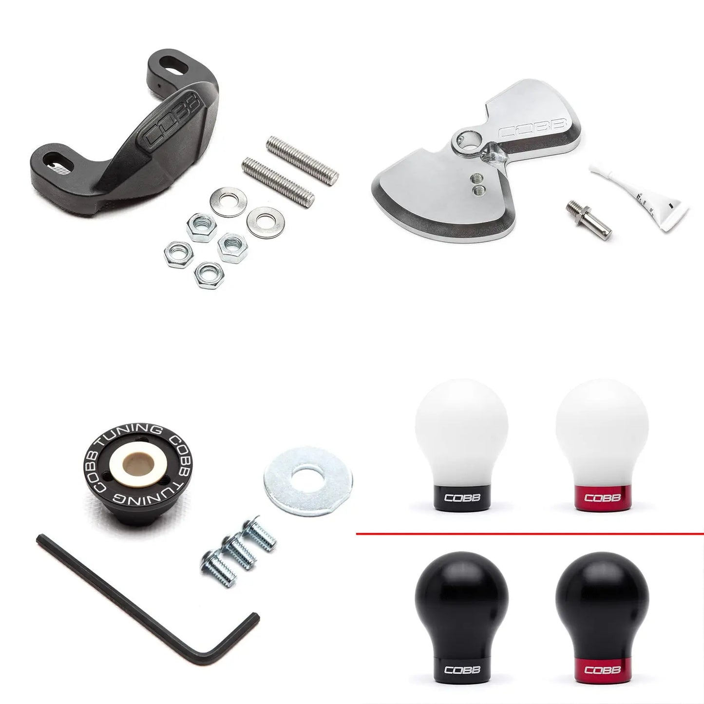 COBB 15-22 Subaru WRX Stage 1+ Drivetrain Package w/WEIGHTED COBB KNOB - White SUB0DT011P-WK-WT COBB