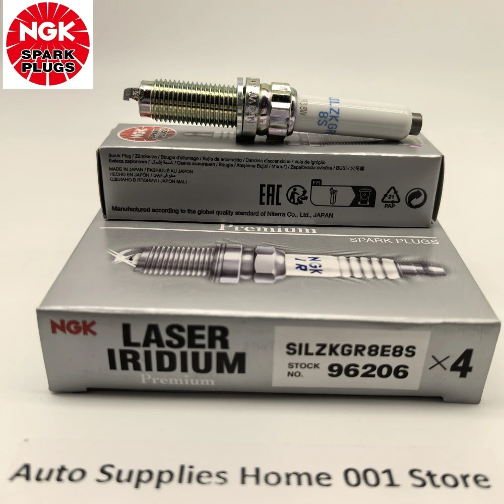 NGK Laser Iridium Spark Plug Box of 4 (SILZKGR8E8S)