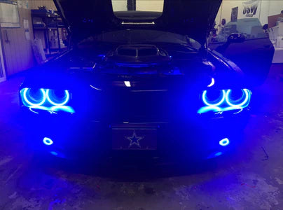 Oracle 15-21 Dodge Challenger LED Waterproof Halo Kit - ColorSHIFT 3990-335 - BC1