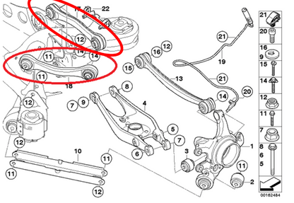 SPL Parts Titanium Series Rear Upper Arms BMW E8X / E9X - SPL RUA E9X