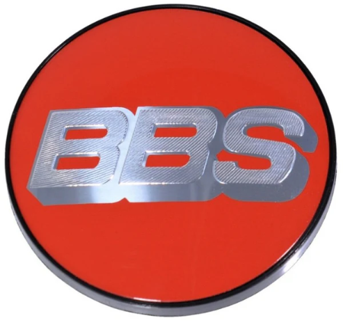 BBS Center Cap 64.5mm BBS Logo Red/Silver (select SR, CH-R and TL-A wheels) 10.01.7112