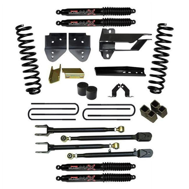 Skyjacker 6 In. Suspension Lift Kit 4-Link w/ Black MAX Shocks