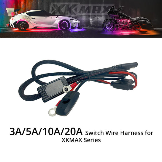 XKGlow XKmax 20A Switch Wire Harness - Part MX-SWITCH-20
