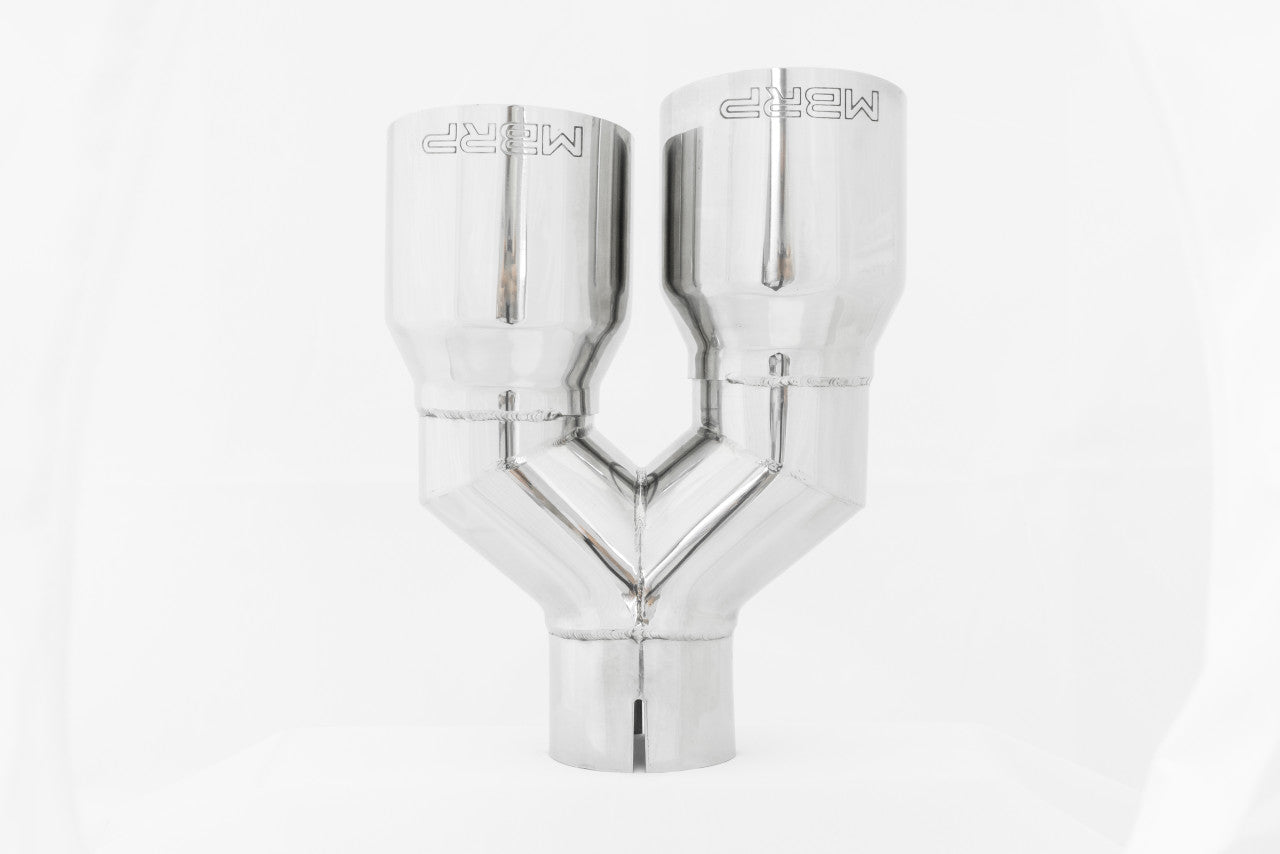MBRP Tip, T304 Stainless Steel Tip; 2.5" ID, Dual 3.5" OD Out, 9.5" length, Single wall MBRP