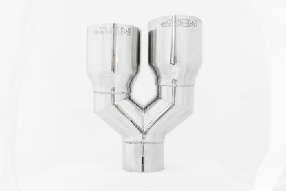 MBRP Tip, T304 Stainless Steel Tip; 2.5" ID, Dual 3.5" OD Out, 9.5" length, Single wall MBRP