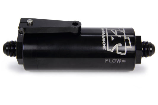 8 AN Fuel Filter With Shutoff Black 100 Micron Ti22 PERFORMANCE