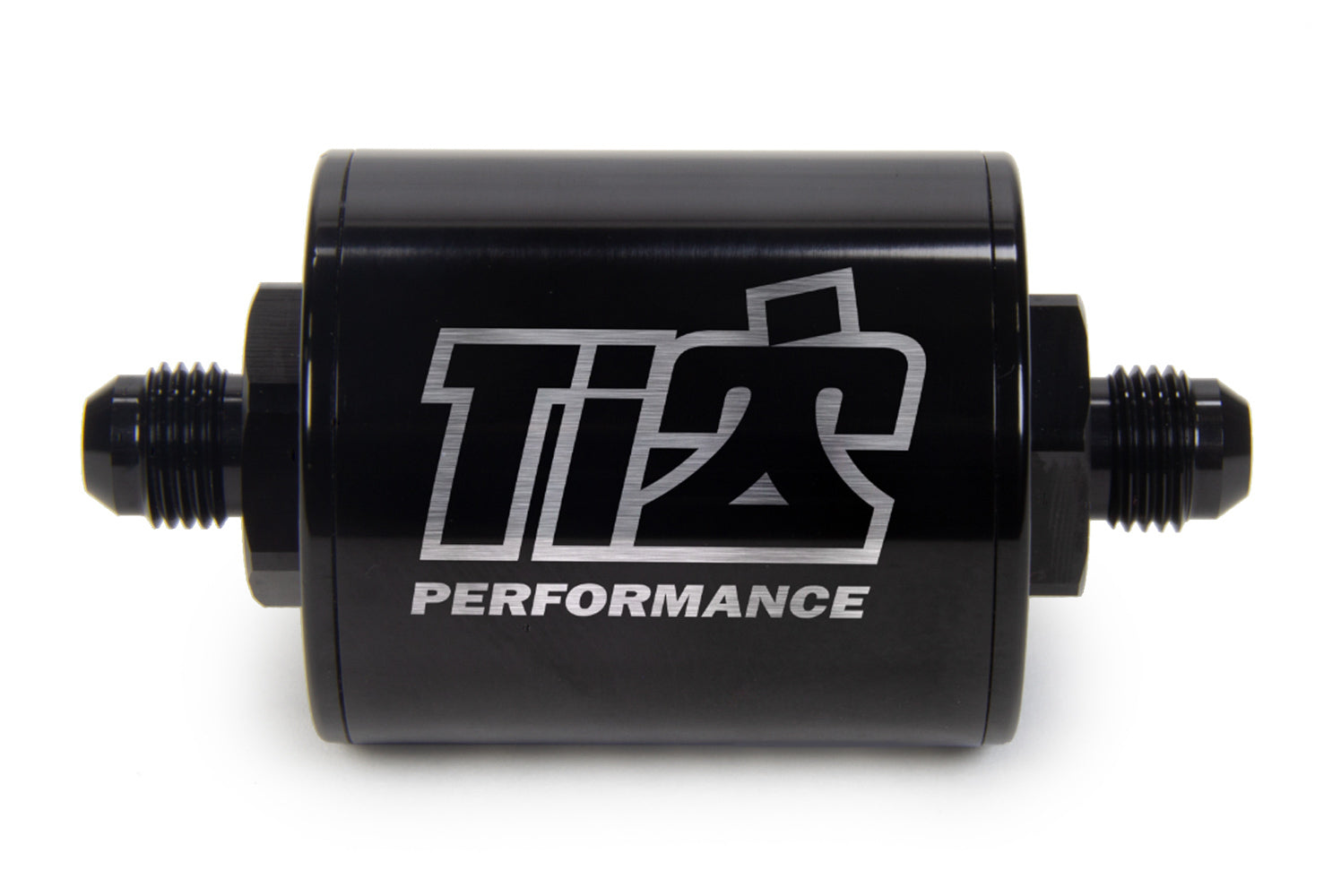 6 AN Fuel Filter Short Style 100 Micron Black Ti22 PERFORMANCE