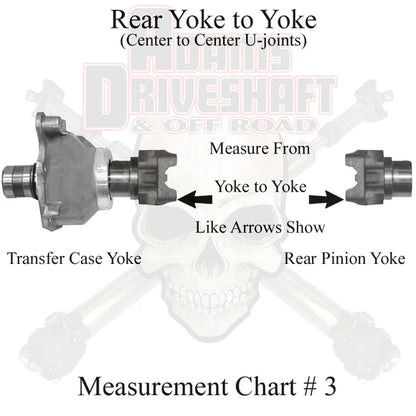 Adams Driveshaft Rear 1310 CV Driveshaft | Jeep TJ Non-Rubicon | Extreme Duty Series