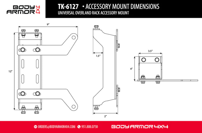 Body Armor FULL SIZE UNIVERSAL OVERLAND RACK