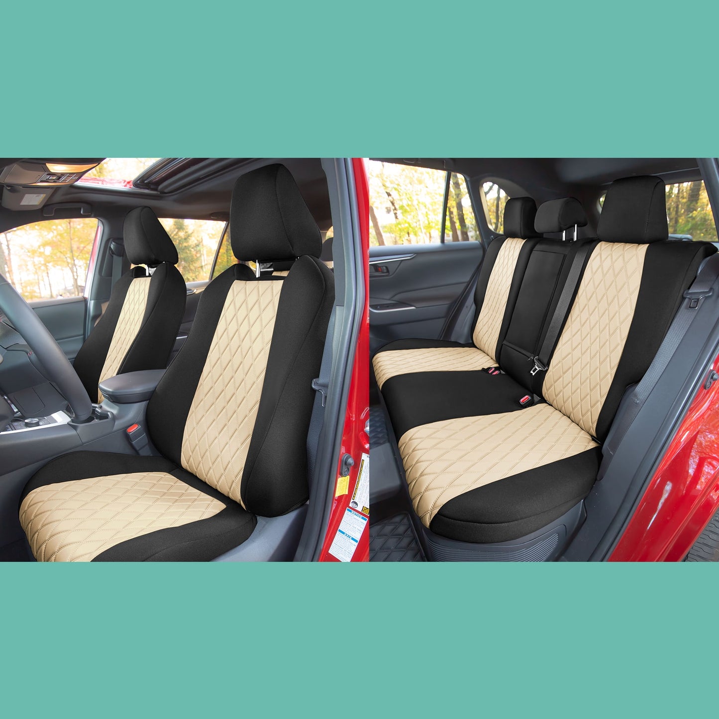 Covercraft 19-24 Toyota RAV4 Waterproof Polyester SeatSaver Custom Second Row Seat Covers - Grey