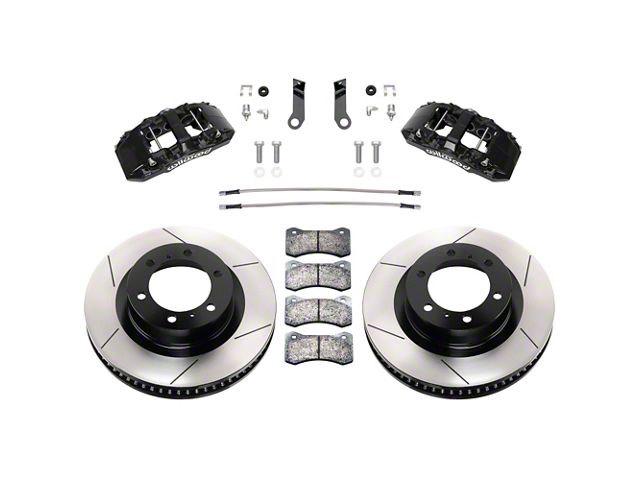 Wilwood 15-21 Toyota 4Runner Aero6-DM Black Front Brake Kit - Slotted Wilwood