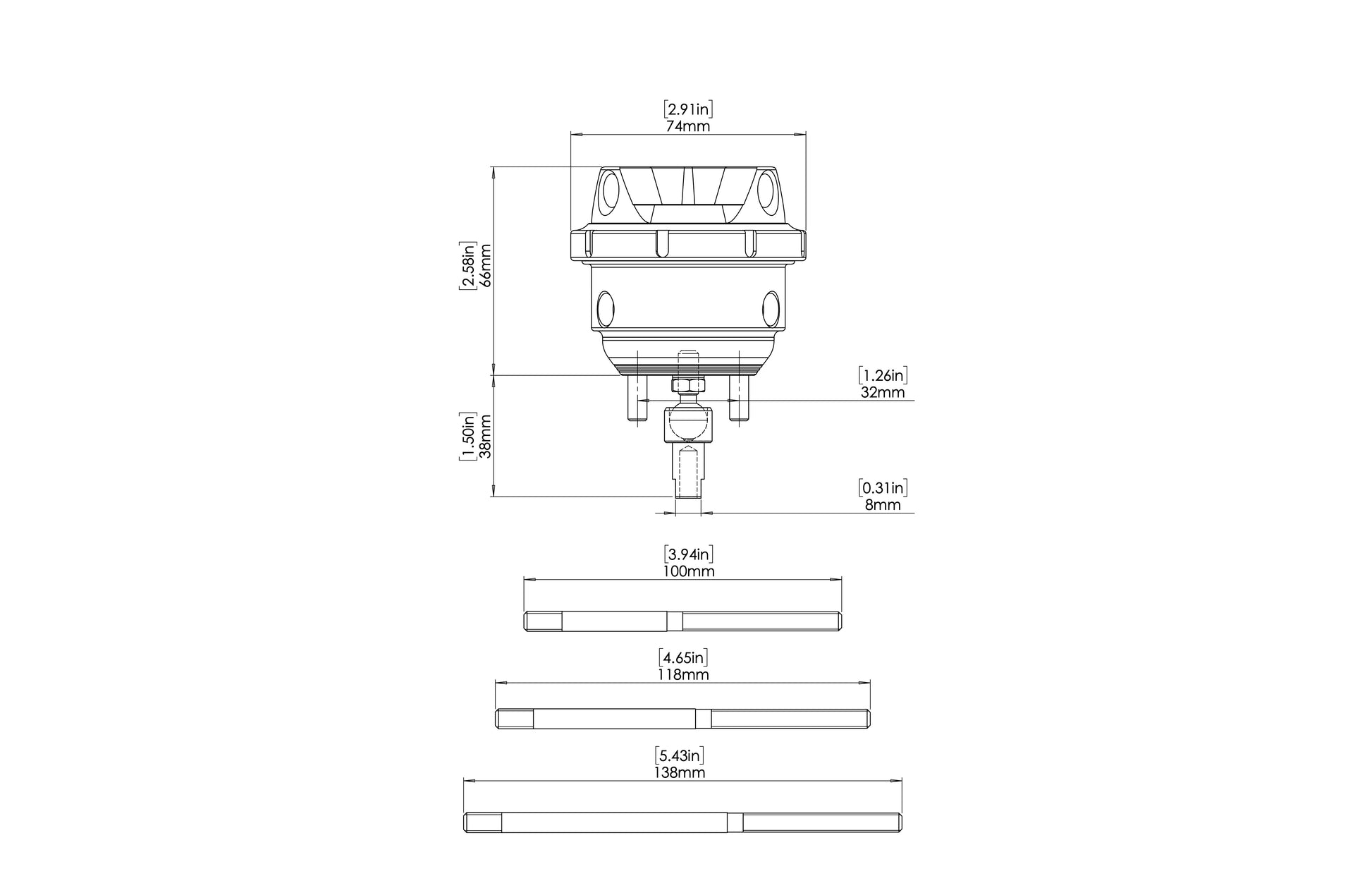 Turbosmart GenV IWG (Twin Port) Wastegate Actuator Suit BorgWarner EFR 14psi - TS-0620-4012 Turbosmart