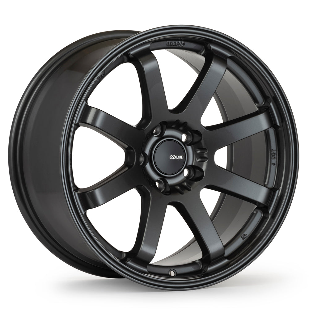 Enkei Vanquish 17x8 / 40mm Inset / 5x114.3 Bolt Pattern / 72.6mm Center Bore - Gloss Gunmetal